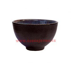 Tmavá větší miska z keramiky – keramický šálek na čaj 1,2dcl