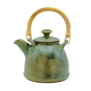Keramická čajová konvička – Zelená lesní 0,6l