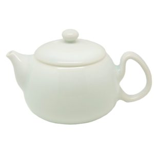 Zelinkavá porcelánová konvička – Jemná bílozelená konvička na čaj 200 ml