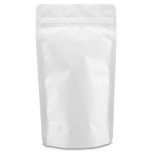 Bílý matný sáček uzavíratelný ZIP doypack – 250ml