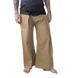 Zavazovací kalhoty dvoubarevné – pískovo-hnědé