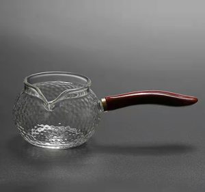 Skleněný džbánek na čaj – Slíváček z mačkaného skla 250ml
