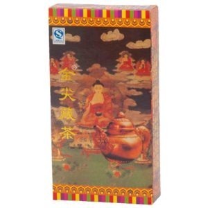 Tibetský černý čaj – Lisovaný Jin Jian Zhuan 2003