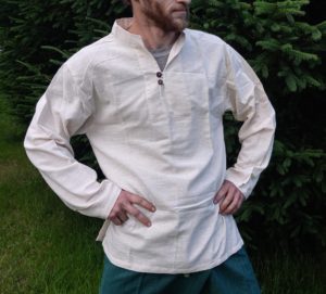 Přírodní bavlněná košile s knoflíky – Volná halena