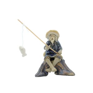 Figurka rybář – Soška pro čajový obřad