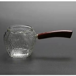 Skleněný džbánek na slévání čaje – Slíváček z mačkaného skla 200ml