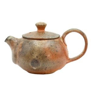 Červenohnědá čajová konvička – Keramická konvička s bronzovou glazurou 180ml