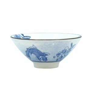 Modrobílá porcelánová miska s kapříky – Tenký porcelán 50ml