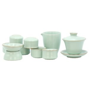 Velká čajová sada – Světlý zhong s miskami celadon