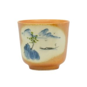 Čínský šálek s horami – Ručně malovaná keramika 80ml