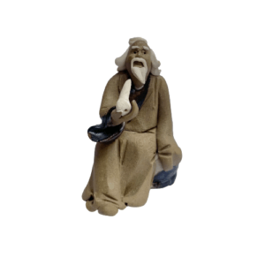 Figurka čínského mudrce s fajfkou – Soška pro čajový obřad
