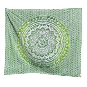 Orientální textilní přehoz – Mandala zelená