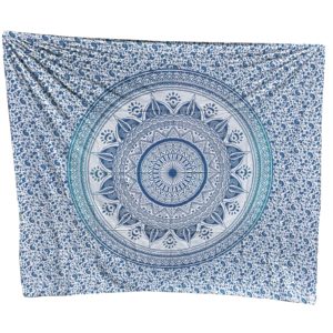 Orientální textilní přehoz – Mandala modrá