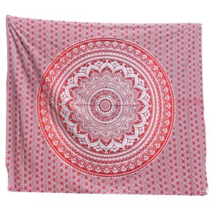 Orientální textilní přehoz – Mandala červená