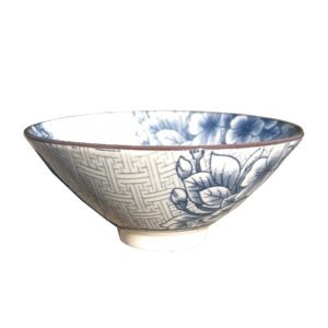 Porcelánová miska s modrobílým květem – Tenký porcelán 50ml