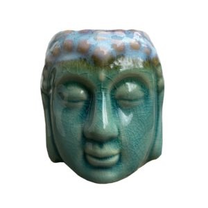 Lesklá aroma lampa Buddha – Zelená lampička na esenciální oleje