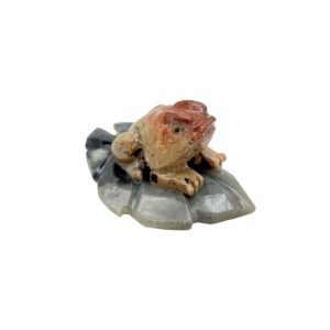 Kamenná žába na listu – Čajové zvířátko